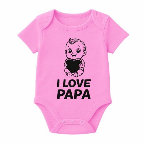 Baby Body kurzarm mit I LOVE PAPA