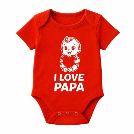 Baby Body kurzarm mit I LOVE PAPA