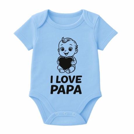 Baby Body kurzarm mit I LOVE PAPA