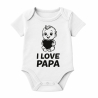 Baby Body kurzarm mit I LOVE PAPA