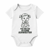 Baby Body kurzarm bedruckt mit ICH BIN DIE KLEINE SCHWESTER