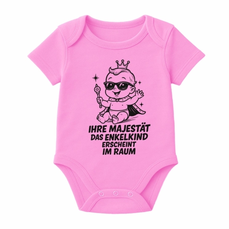 Babybody kurzarm mit IHRE MAJESTÄT DAS ENKELKIND ERSCHEINT IM RAU