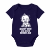 Baby Body kurzarm mit NACKT SEHE ICH NOCH BESSER AUS
