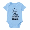 Baby Body kurzarm mit NACKT SEHE ICH NOCH BESSER AUS
