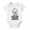 Baby Body kurzarm mit NACKT SEHE ICH NOCH BESSER AUS