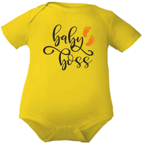 Baby Body kurzarm bedruckt mit BABY BOSS