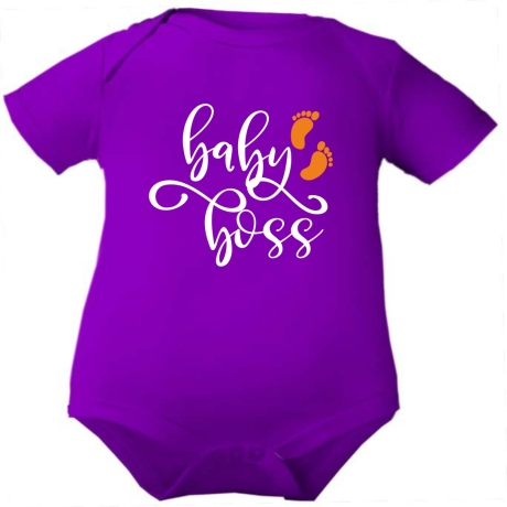 Baby Body kurzarm bedruckt mit BABY BOSS