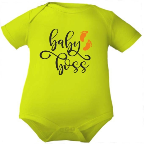 Baby Body kurzarm bedruckt mit BABY BOSS
