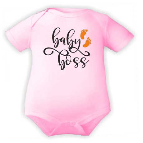 Baby Body kurzarm bedruckt mit BABY BOSS