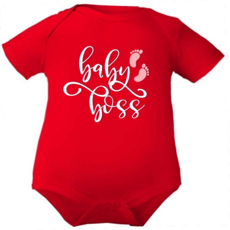 Baby Body kurzarm bedruckt mit BABY BOSS
