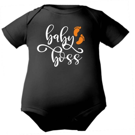 Baby Body kurzarm bedruckt mit BABY BOSS