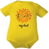 Baby Body kurzarm mit LOVE DAD BLUME