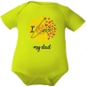 Baby Body kurzarm mit LOVE DAD BLUME