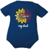 Baby Body kurzarm mit LOVE DAD BLUME