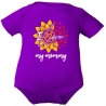 Baby Body kurzarm mit LOVE MUMMY BLUME