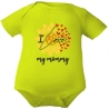 Baby Body kurzarm mit LOVE MUMMY BLUME