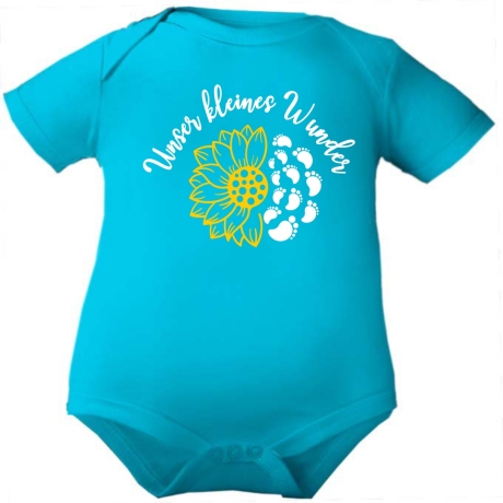Baby Body kurzarm mit UNSER KLEINES WUNDER