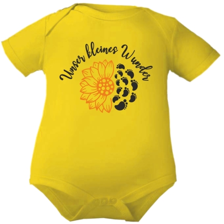 Baby Body kurzarm mit UNSER KLEINES WUNDER