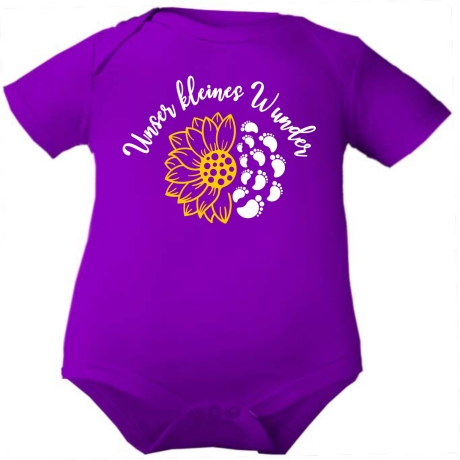 Baby Body kurzarm mit UNSER KLEINES WUNDER