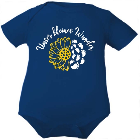 Baby Body kurzarm mit UNSER KLEINES WUNDER
