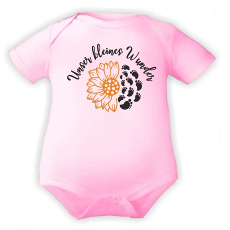 Baby Body kurzarm mit UNSER KLEINES WUNDER