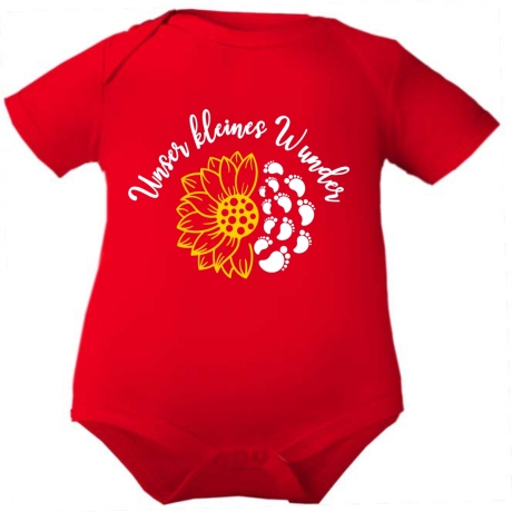 Baby Body kurzarm mit UNSER KLEINES WUNDER