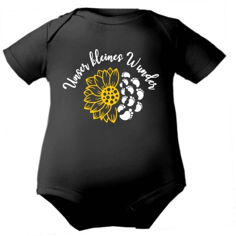 Baby Body kurzarm mit UNSER KLEINES WUNDER