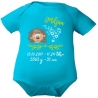 Baby Body kurz SWEET IGEL personalisiert mit Geburtsdaten/Name