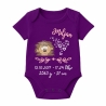 Baby Body kurz SWEET IGEL personalisiert mit Geburtsdaten/Name