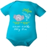 Baby Body kurz SWEET ELEFANT personalisiert mit Geburtsdaten/Name