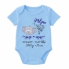 Baby Body kurz SWEET ELEFANT personalisiert mit Geburtsdaten/Name