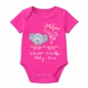Baby Body kurz SWEET ELEFANT personalisiert mit Geburtsdaten/Name