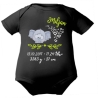 Baby Body kurz SWEET ELEFANT personalisiert mit Geburtsdaten/Name