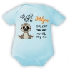Baby Body kurz CUTE FAULTIER personalisiert mit Geburtsdaten+Name