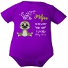 Baby Body kurz CUTE FAULTIER personalisiert mit Geburtsdaten+Name