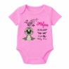 Baby Body kurz CUTE FAULTIER personalisiert mit Geburtsdaten+Name