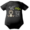 Baby Body kurz CUTE FAULTIER personalisiert mit Geburtsdaten+Name