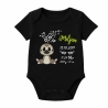 Baby Body kurz CUTE FAULTIER personalisiert mit Geburtsdaten+Name