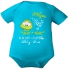 Baby Body kurz SWEET FROSCH personalisiert mit Geburtsdaten/Name