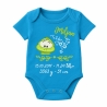 Baby Body kurz SWEET FROSCH personalisiert mit Geburtsdaten/Name