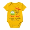 Baby Body kurz SWEET FROSCH personalisiert mit Geburtsdaten/Name