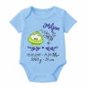 Baby Body kurz SWEET FROSCH personalisiert mit Geburtsdaten/Name