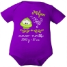 Baby Body kurz SWEET FROSCH personalisiert mit Geburtsdaten/Name