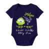 Baby Body kurz SWEET FROSCH personalisiert mit Geburtsdaten/Name