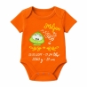 Baby Body kurz SWEET FROSCH personalisiert mit Geburtsdaten/Name