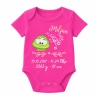 Baby Body kurz SWEET FROSCH personalisiert mit Geburtsdaten/Name