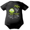 Baby Body kurz SWEET FROSCH personalisiert mit Geburtsdaten/Name