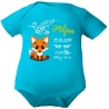Baby Body kurz CUTE FUCHS personalisiert mit Geburtsdaten+Name