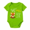 Baby Body kurz CUTE FUCHS personalisiert mit Geburtsdaten+Name