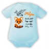 Baby Body kurz CUTE FUCHS personalisiert mit Geburtsdaten+Name